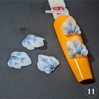 Hoa bột nail hoa đính móng tay ( hoa ẩn cánh sen ombre 2 màu )