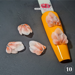 Hoa bột nail hoa đính móng tay ( hoa ẩn cánh sen ombre 2 màu )
