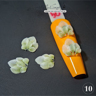 Hoa bột nail hoa đính móng tay ( hoa ẩn cánh sen ombre 2 màu )
