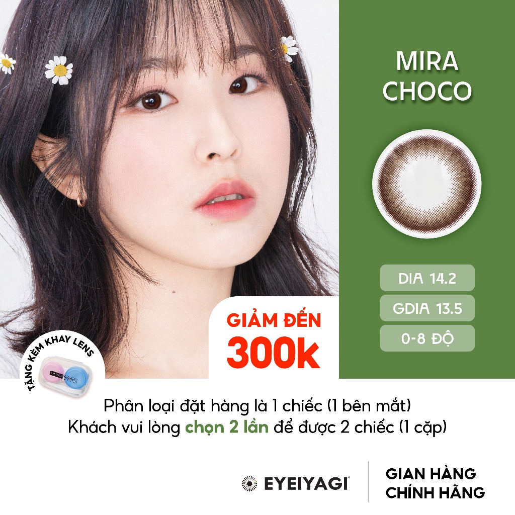 EYEIYAGI MIRA CHOCO Tone nâu PREMIUM SILICONE HYDROGEL | Anti UV | Chính hãng HÀN QUỐC