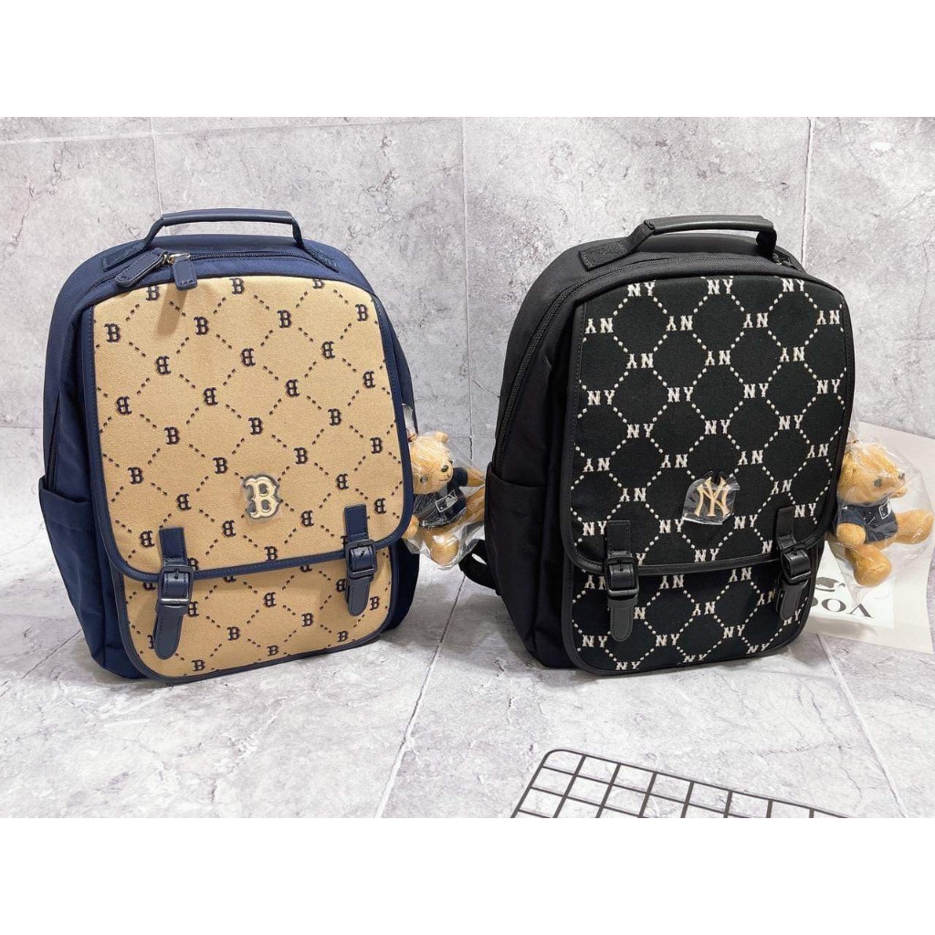 [ CHÍNH HÃNG ] BALO MLB BIG LOGO DIA MONOGRAM ( KÈM GẤU )