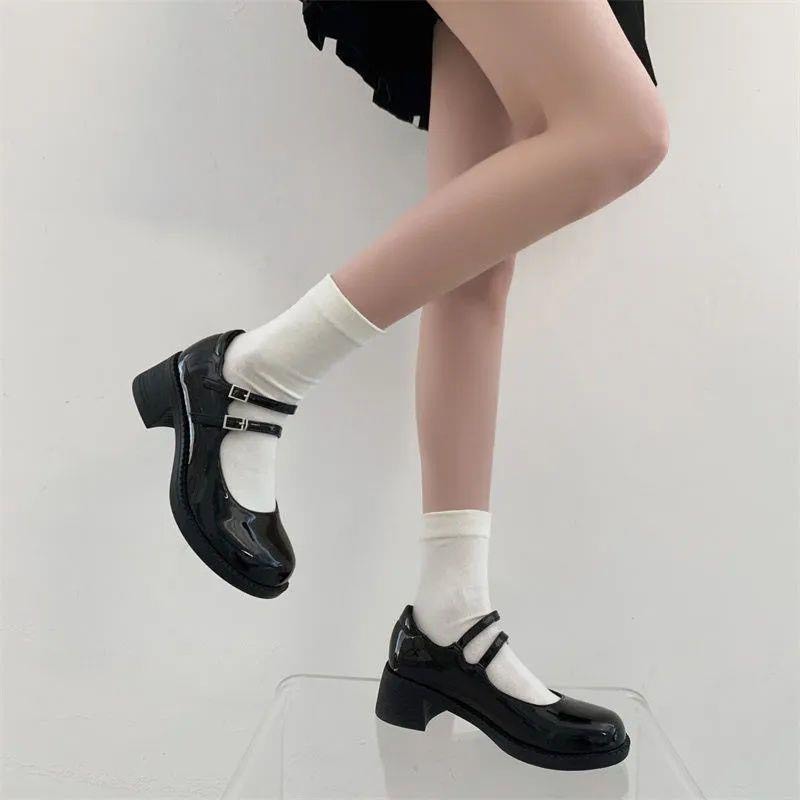 Giày búp bê nữ merry jare kiểu dáng 2 quai gót 5cm trẻ trung hiện đại mã B21