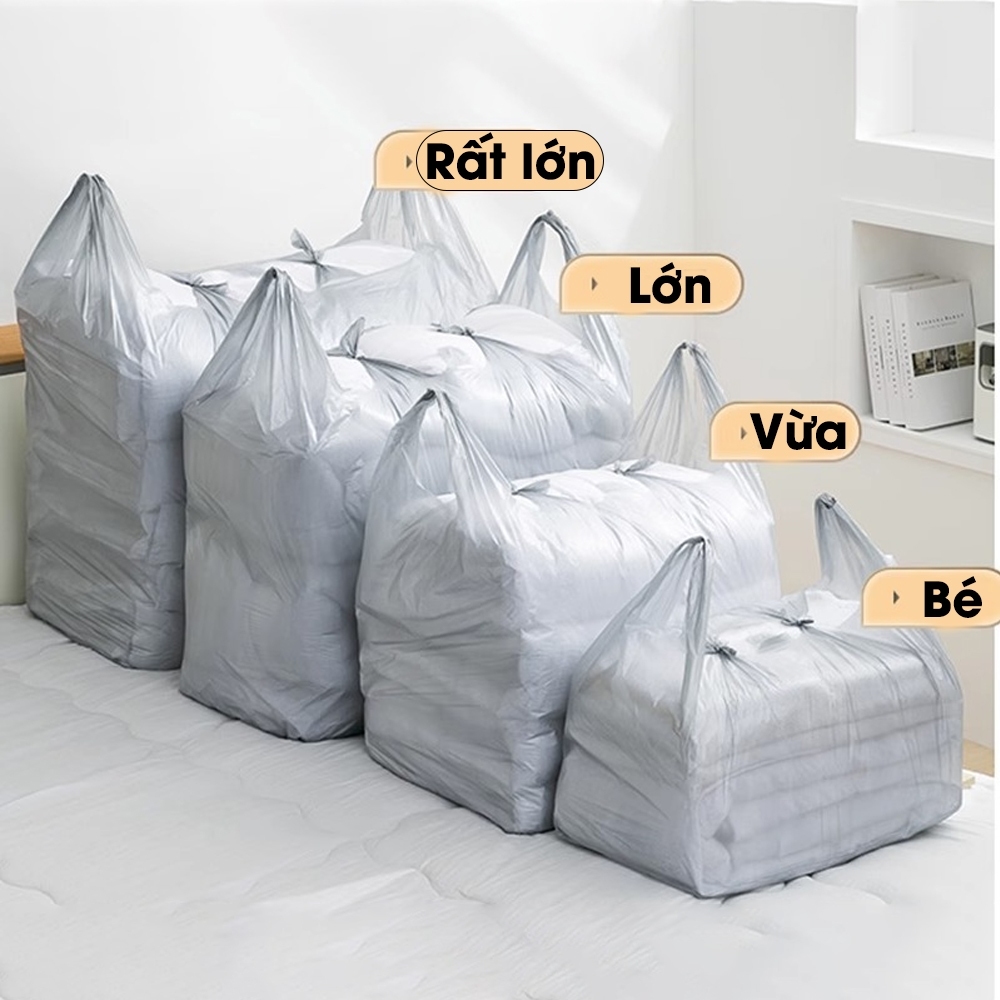 Combo 10 túi nilon size đại loại đẹp, dẻo, dai, túi bóng hai quai dùng gói hàng, đựng rác.