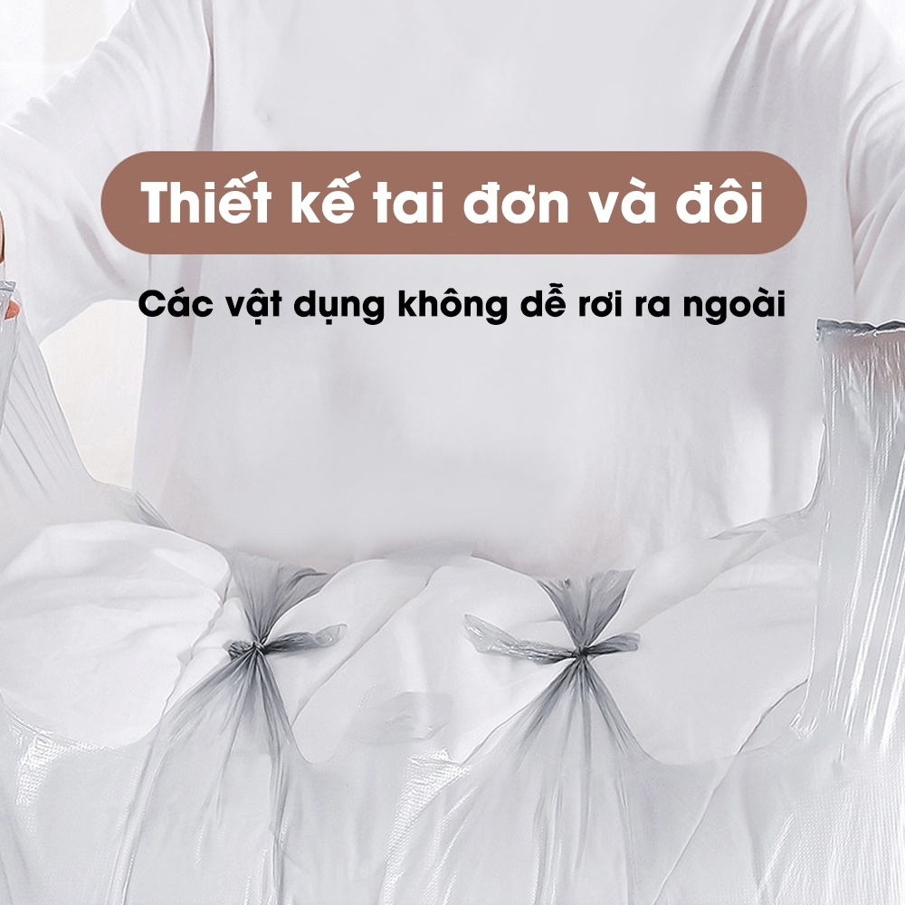 Combo 10 túi nilon size đại loại đẹp, dẻo, dai, túi bóng hai quai dùng gói hàng, đựng rác.
