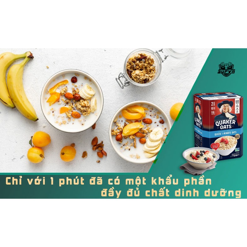 Yến mạch Nguyên Hạt Cán Mỏng Quaker Oats 4.6kg QUAKER OLD FASHION- Thực phẩm ăn kiêng nhập khẩu Mỹ Xuất Hóa Đơn