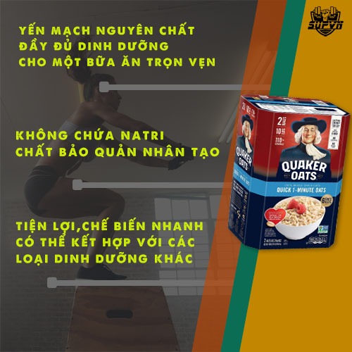Yến mạch Nguyên Hạt Cán Mỏng Quaker Oats 4.6kg QUAKER OLD FASHION- Thực phẩm ăn kiêng nhập khẩu Mỹ Xuất Hóa Đơn