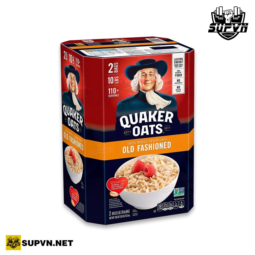 Yến mạch Nguyên Hạt Cán Mỏng Quaker Oats 4.6kg QUAKER OLD FASHION- Thực phẩm ăn kiêng nhập khẩu Mỹ Xuất Hóa Đơn