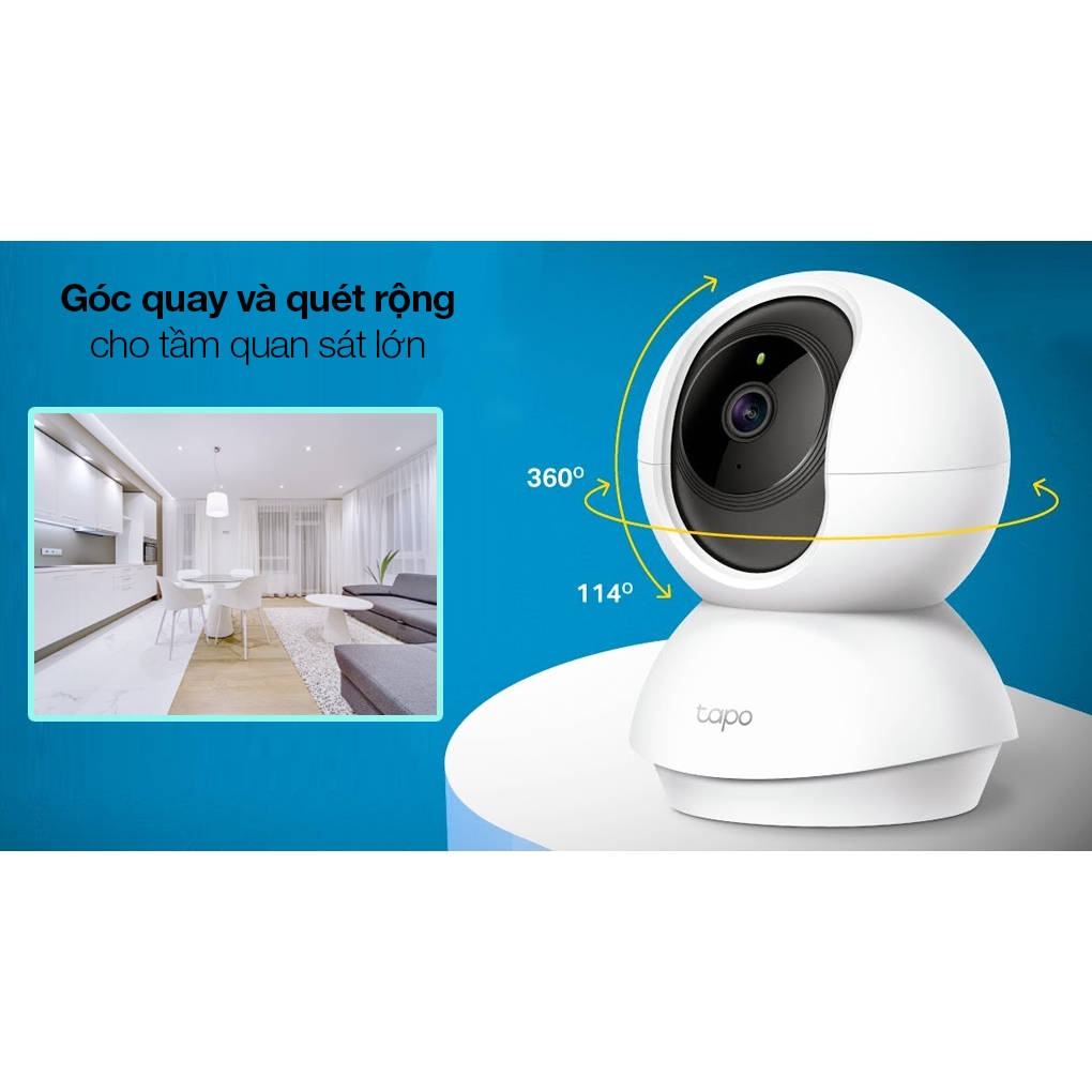 Camera Wifi Full HD 1080P xoay 360 độ Giám Sát An Ninh Tapo C210 C200
