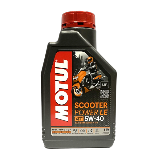 Combo nhớt MOTUL SCOOTER POWER LE 5W40 1 lít và nhớt láp MOTUL Scooter Gear Plus 80W90 GL-5 120ml dành cho xe tay ga