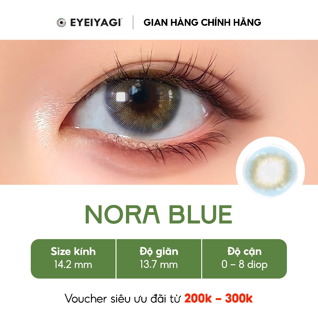 EYEIYAGI NORA BLUE SKY Tone xanh dương nhạt PREMIUM SILICONE HYDROGEL | Chính hãng HÀN QUỐC
