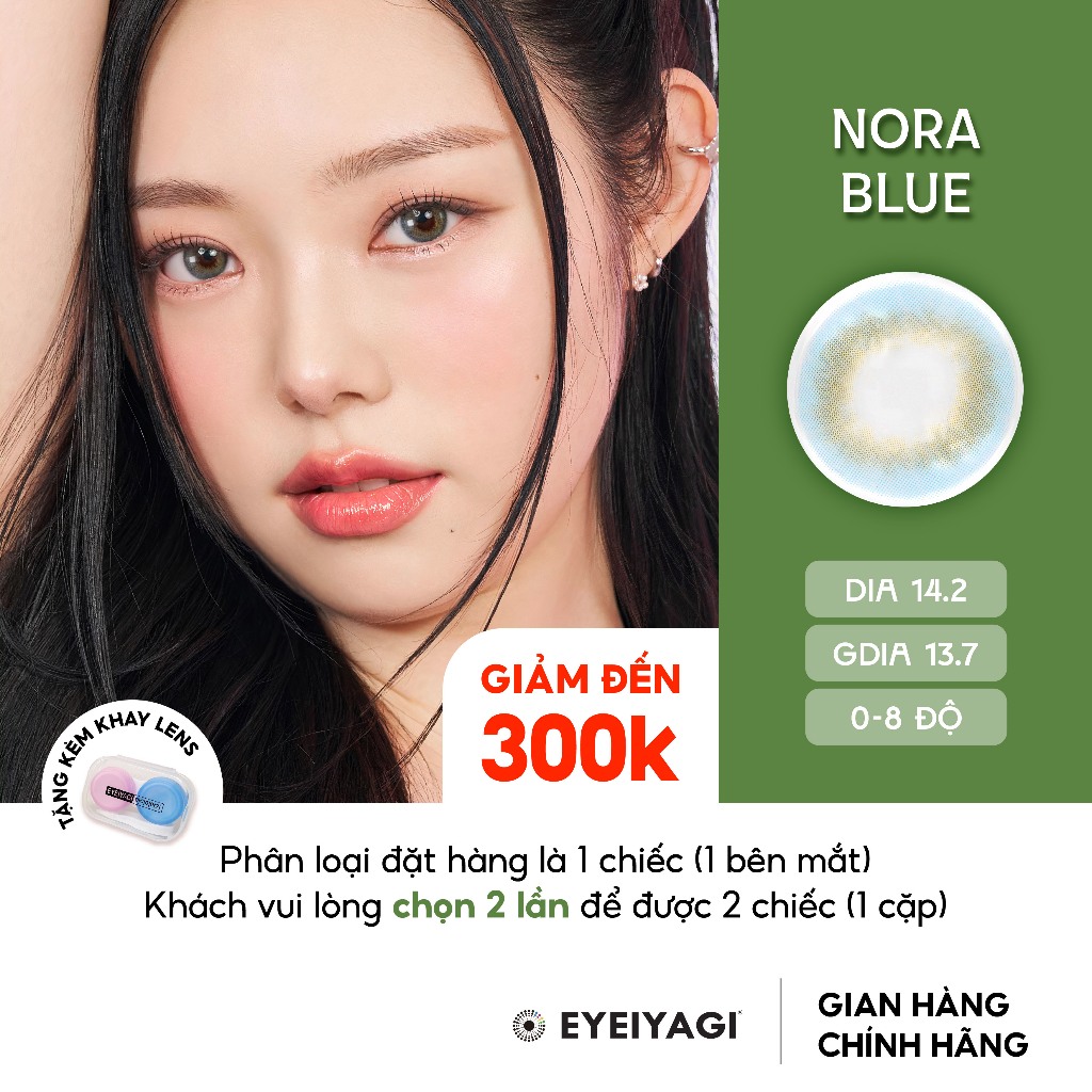 EYEIYAGI NORA BLUE SKY Tone xanh dương nhạt PREMIUM SILICONE HYDROGEL | Chính hãng HÀN QUỐC