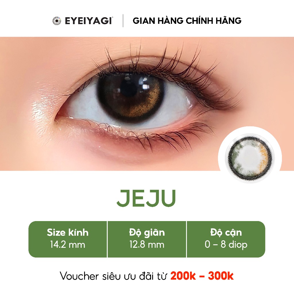 Kính Áp Tròng Premium Silicone Hydrogel màu 3-tones Jeju | Anti UV