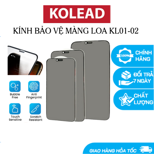 Kính cường lực KOLEAD FULL MÀN HÌNH KL01-02 cho 7plus/8/8plus/x/xr/xs/11/12/13/14/pro/max