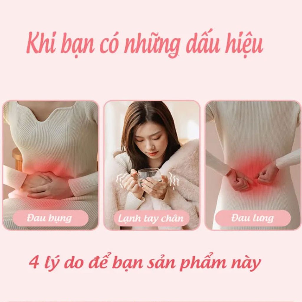 Đai Chườm Nóng Bụng Kinh, Máy Làm Ấm Bụng Kinh, Đai Làm Ấm Giảm Đau Bụng Kinh kỳ kinh nguyệt cho bạn gái.