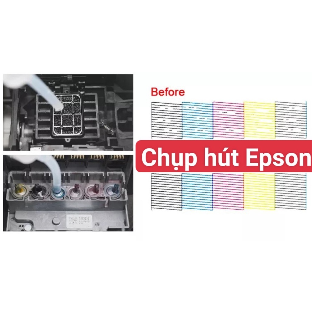 Bộ chụp hút nén đầu phun máy in màu epson T60 L800 L805 1390 1400 1430 L1800..........