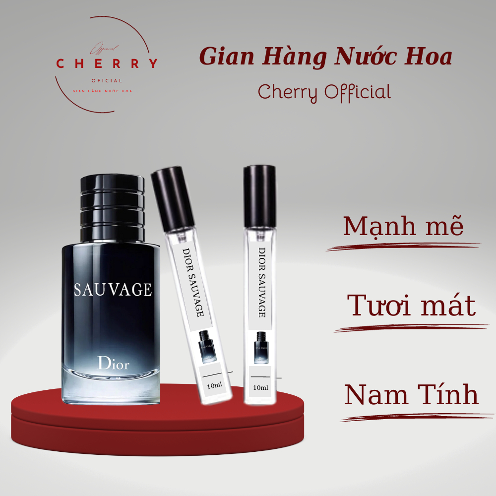 Nước hoa Dior Sauvage chiết 10ml sang trọng cuốn hút badboy - Cherry Official