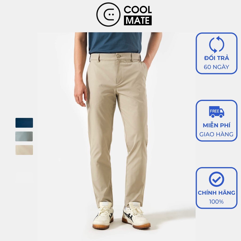 Quần dài Kaki Slim Fit trượt nước, co giãn - Thương hiệu Coolmate