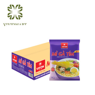 [THÙNG 30 GÓI] - VIFON - Mì gà tím Vifon / Mì Vifon gà tím/ Mì đùi gà tím Vifon/ Mì ăn liền gà tím Vifon (75g/gói)