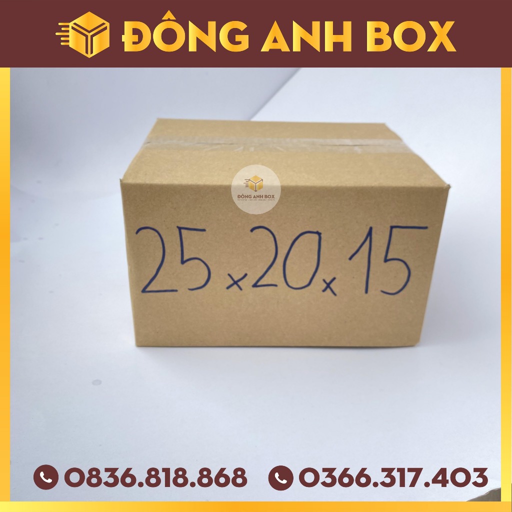 Hộp 25x20x15 hộp giấy đóng hàng, hộp shipcod ,hộp carton giá rẻ tại xưởng