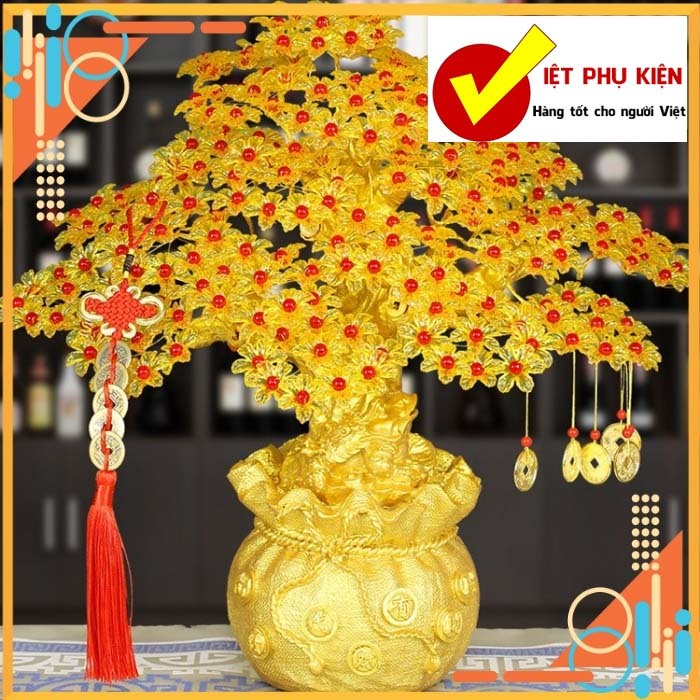 Cây kim tiền phát tài sản phẩm handmade tinh xảo phù hợp trừng bày - VietphukienHN
