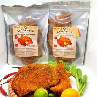 Khô bò tây nguyên 500g xuất khẩu 100% không chất bảo quản túi zip, khô bò miếng tảng vnfood