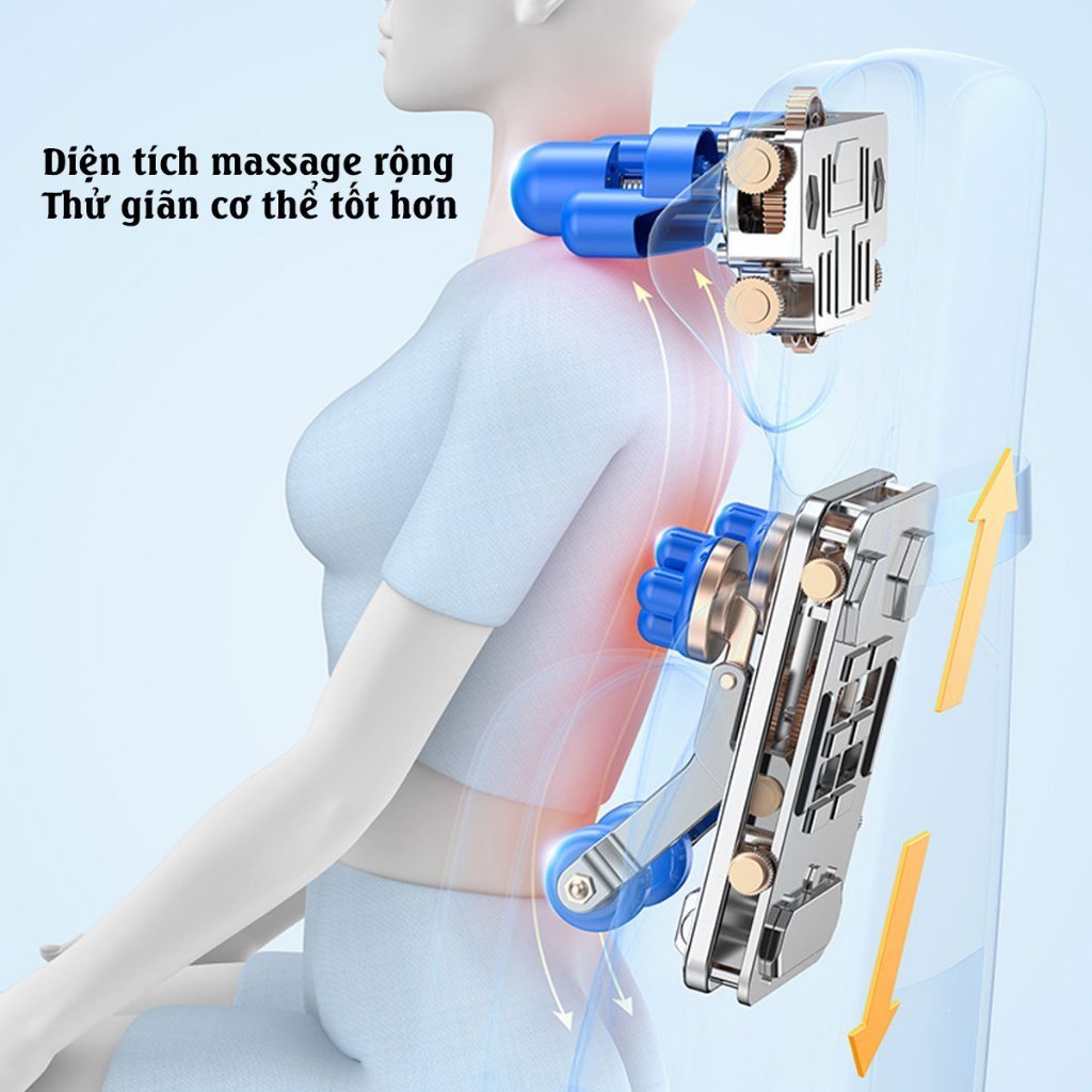 Ghế massage toàn thân KC-700 hồng ngoại mới, Đệm massage toàn thân chuyên sâu cho lưng, Ghế mát xa cổ vai gáy cao cấp