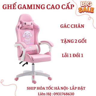 Ghế chơi game , ghế game cao cấp bọc da , ghế gameming có gác chân tặng kèm 2 gối êm ái