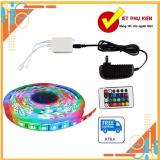 Dây đèn LED RGB SỐ 1 TIKTOK 5M Có điều khiển, chống nước, chống cháy nổ - Bảo hành 3 tháng - VietphukienHN