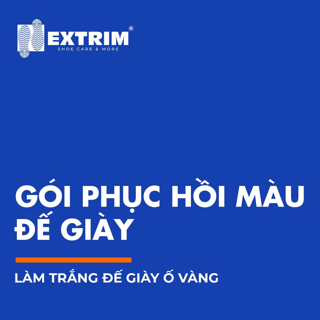 HCM [E-voucher] - Trọn gói Phục hồi màu đế - Làm trắng đế giày ố vàng tại EXTRIM Vệ sinh giày