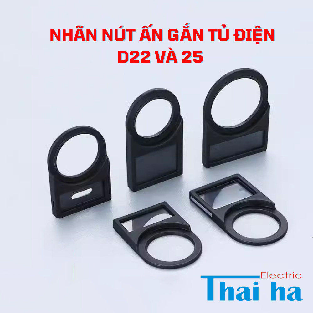 Nhãn Nút Ấn Gắn Tủ Điện Phi 22 Và 25 Túi 100 cái, Túi 50 cái
