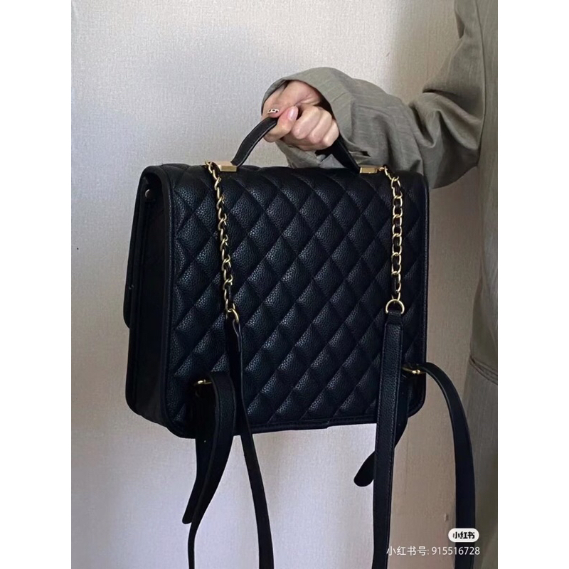 Balô mini Zara đeo vai đeo chéo da trần trám