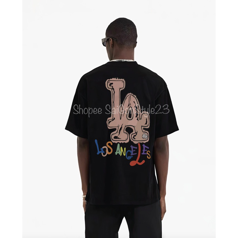 Áo Thun MLB LA los Angeles Mẫu Mới Form Unisex Nam Nữ - Áo Phông MLB Đầy Đủ Tem Tag  MLB 014
