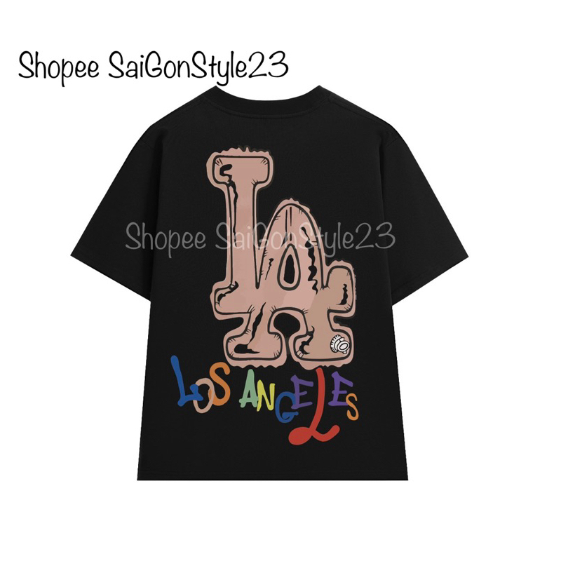 Áo Thun MLB LA los Angeles Mẫu Mới Form Unisex Nam Nữ - Áo Phông MLB Đầy Đủ Tem Tag  MLB 014