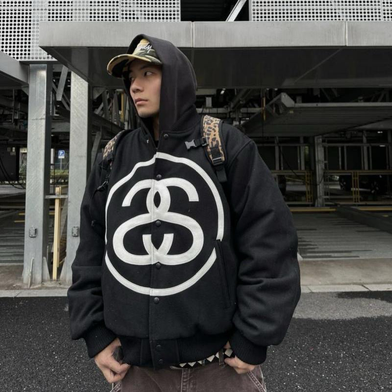 STUSSY VARSITY 2022 - Áo khoác dạ ép big logo thu đông