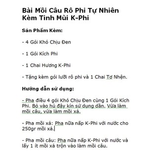 Bài Mồi Câu Rô Phi Tự Nhiên