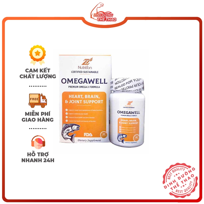 Z Nutrition Omegawell Viên Uống Bổ Sung Chất Béo Tốt Cho Tim Mạch Và Trí Não