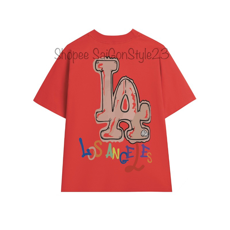 Áo Thun MLB LA los Angeles Mẫu Mới Form Unisex Nam Nữ - Áo Phông MLB Đầy Đủ Tem Tag  MLB 014