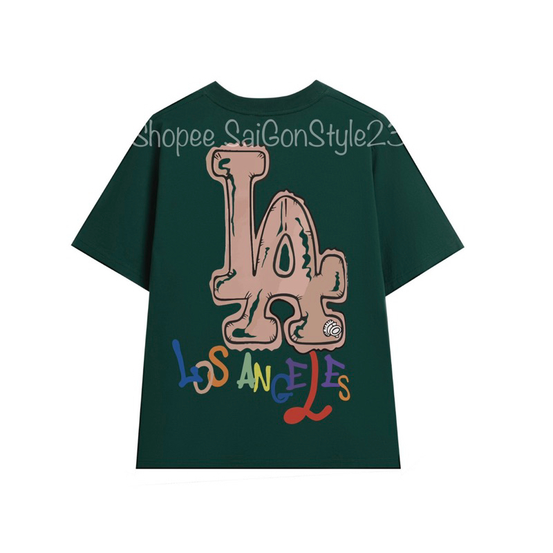 Áo Thun MLB LA los Angeles Mẫu Mới Form Unisex Nam Nữ - Áo Phông MLB Đầy Đủ Tem Tag  MLB 014