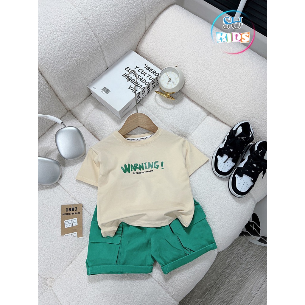 Set bộ bé trai cực đẹp, áo, quần túi hộp vải loại tốt mềm, mịn, thoáng mát - Bộ oto - SU001