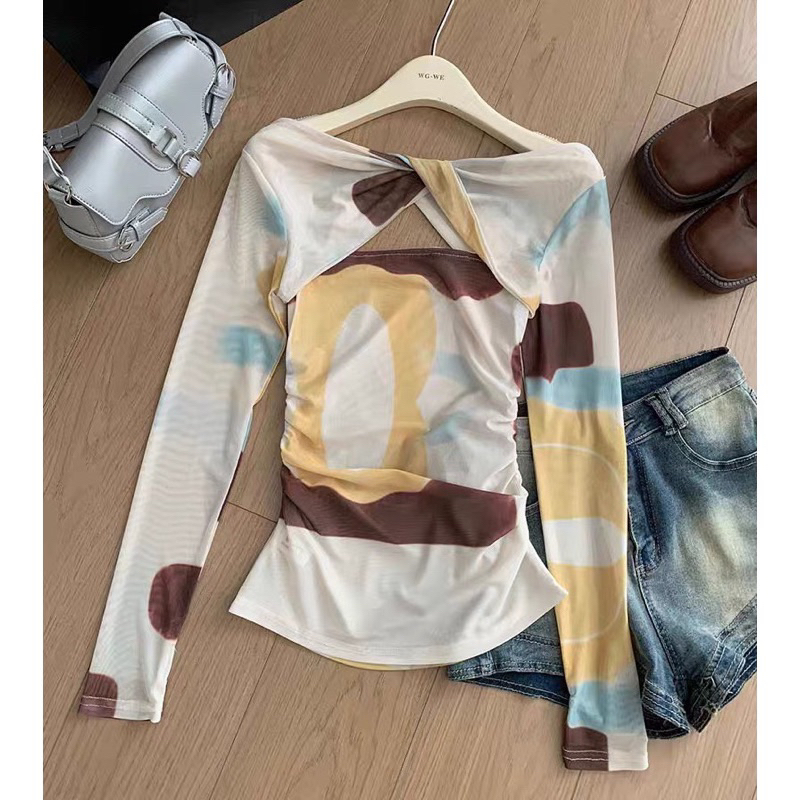 Áo body xoắn ngang ngực cao cấp - HÌNH THẬT