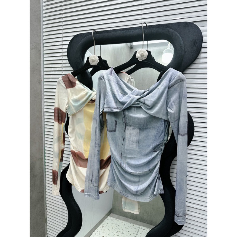 Áo body xoắn ngang ngực cao cấp - HÌNH THẬT