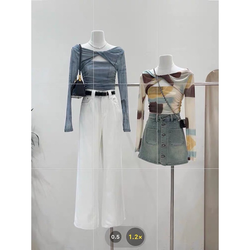 Áo body xoắn ngang ngực cao cấp - HÌNH THẬT