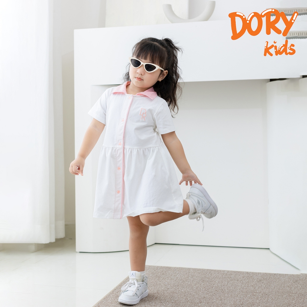 Váy đầm polo cho bé gái DORYKIDS 100% cotton co giãn 4 chiều dáng váy tennis bồng bềnh xinh xắn size đại VT03