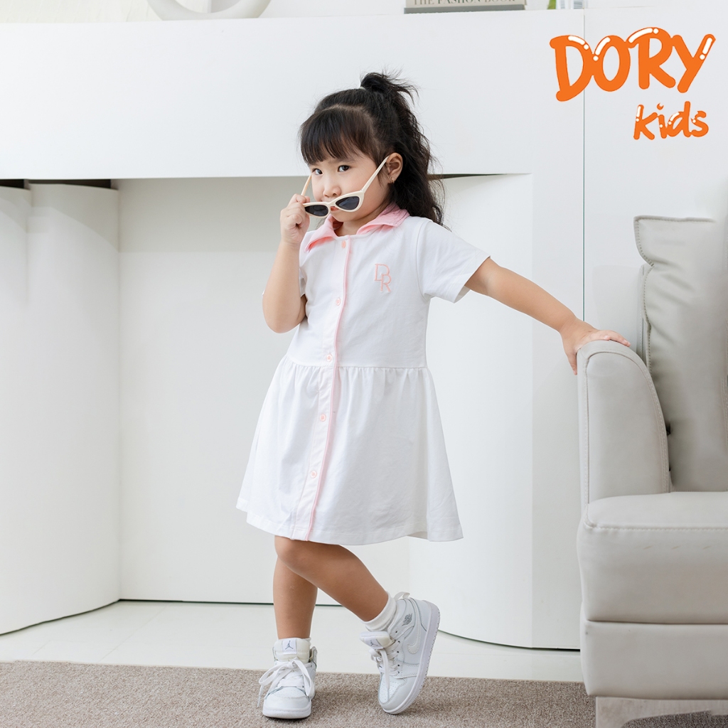 Váy đầm polo cho bé gái DORYKIDS 100% cotton co giãn 4 chiều dáng váy tennis bồng bềnh xinh xắn size đại VT03