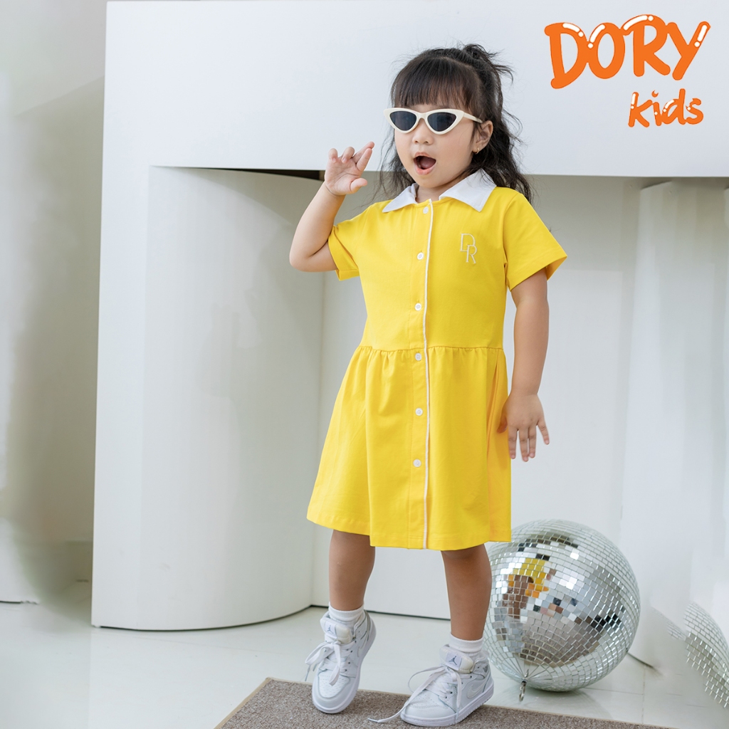 Váy đầm polo cho bé gái DORYKIDS 100% cotton co giãn 4 chiều dáng váy tennis bồng bềnh xinh xắn size đại VT03