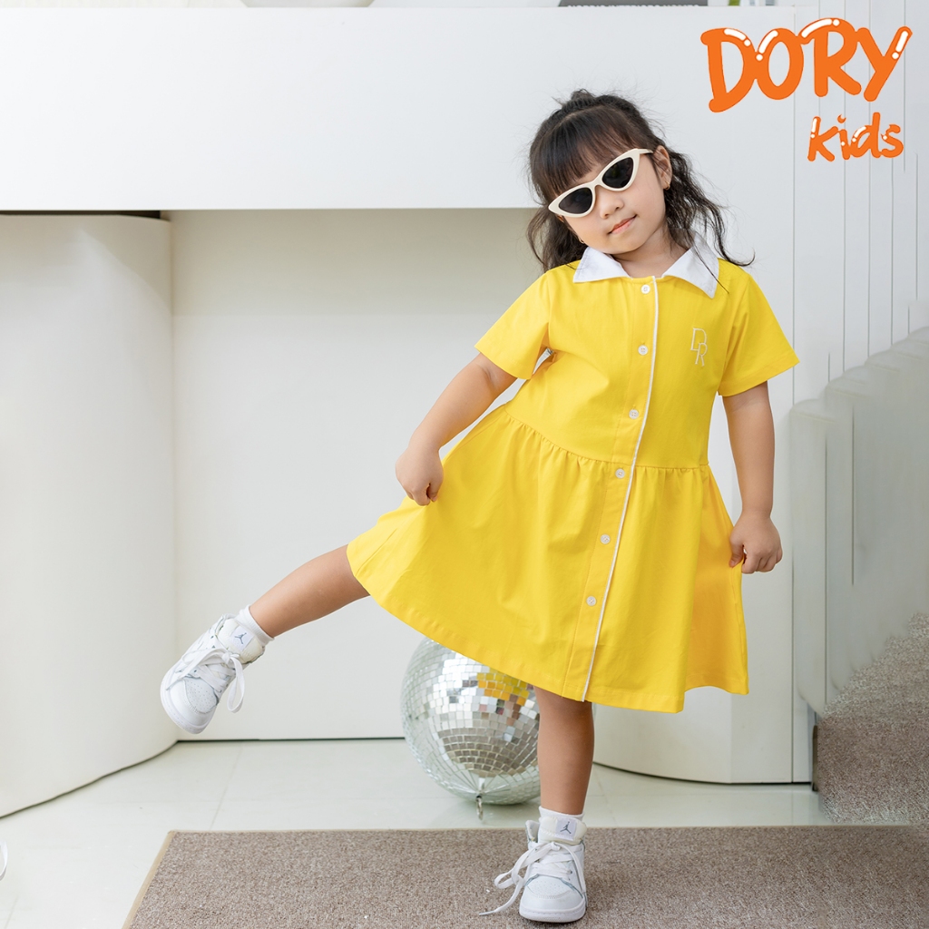Váy đầm polo cho bé gái DORYKIDS 100% cotton co giãn 4 chiều dáng váy tennis bồng bềnh xinh xắn size đại VT03