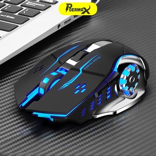 Chuột không dây Poeremax T2 pin sạc điện dùng cho máy tính, laptop, tivi