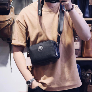 Túi đeo chéo unisex mini da thật