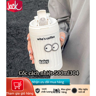 Jack 2024 Phong cách mới 500ml304 Cốc cách nhiệt với ống hút