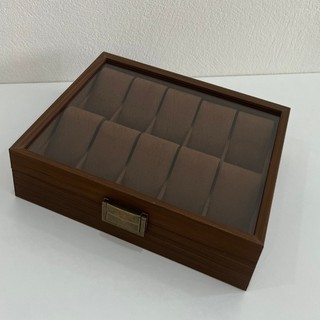 Hộp đựng đồng hồ - Hộp đựng 10 đồng hồ bằng gỗ màu nâu
